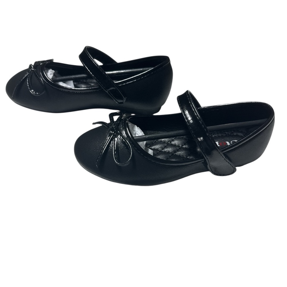 Nova Utopia Black Patent Mary Jane Shoes Toddler Size 9 Bow Dress Shoes